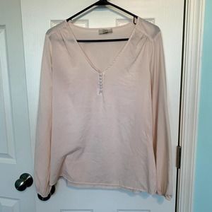 Loft Women's Size‎ XS/S Light Pink V-Neck Blouse